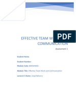 Effectice Teamwork & Communication