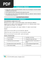 Assignment B - Materials: Controlled Practice Activity 1