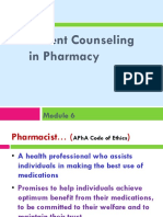 Dispensing Lab Module 6 PT Counseling