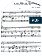 Langlais - Pieces Pour Flute Ou Violon Et Orgue