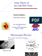 Scattering Theory of Conductance and Shot Noise: Markus Büttiker