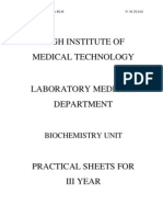 Clinical Biochemistry Practical I