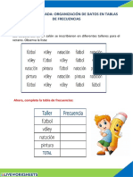 Práctica Calificada: Organización de Datos en Tablas de Frecuencias