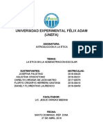 La Etica en La Administracion Escolar - UNEFA