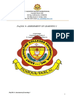 Prof Ed. 8-Assessment of Learning 1: St. Augustine Colleges Foundation Inc