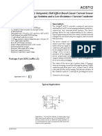 Fully Integrated, Hall Effect-Based Linear Current Sensor With 2.1 KVRMS Voltage Isolation and A Low-Resistance Current Conductor