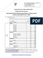 International Standard Statistical Classification of Fishery Vessels by Vessel Types (ISSCFV, Rev.1, 2019)