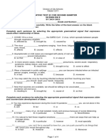 Name: - Grade and Section: - DIRECTIONS: Read Each Item Carefully. Write The Letter of The Best Answer On The Blank Before The Number