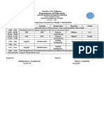 Weekly Home Schedule Grade 5