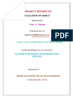 A Project Report On Taxation in India