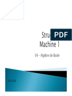 04 - Structure Machine 1 - Algebre de Boole