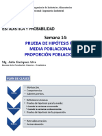 Semana 14 - Prueba de Hipotesis