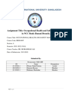 Occupational Health and Safety Management in NCC Bank (Banani Branch) .