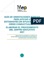 Guia de Orientaciones Basicas para Apoyar A Estudiantes en Situaciones de Crisis Conductuales 2021