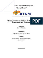 Ensayo Sobre El Codigo de Etica Profesional Del Derecho - Gloria v. Castellanos