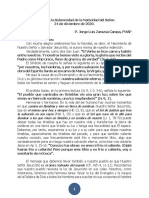 Homilía en La Solemnidad de La Natividad Del Señor