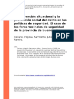 Ceirano, Virginia, Sarmiento, Julio y (..) (2009) - La Prevención Situacional y La Prevención Social Del Delito en Las Políticas de Se (... )