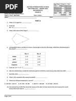 Part A: Alethea International School 2Nd Term Test - March 2022 Mathematics Grade 6I