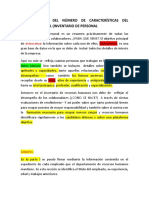 Determinación Del Número de Características Del Personal Actual