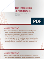 System Integration and Architecture - P1