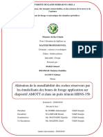 Altération de La Mouillabilité Desroche S Réservoirs Parlesémulsifiants Desboue Sdeforageapplication Sur Dispositif AMO TT Et Dans Un Puits Témoin HBNS-35b