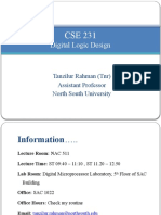 Digital Logic Design: Tanzilur Rahman (TNR) Assistant Professor North South University