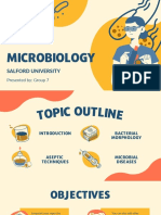 Blue and Yellow Retro Cartoon Microbiology Education Science Presentation 