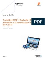 Learner Guide: Cambridge IGCSE / Cambridge IGCSE (9-1) Information and Communication Technology 0417 / 0983