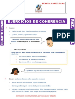 Ejercicios de Coherenciapara Cuarto Grado de Primaria