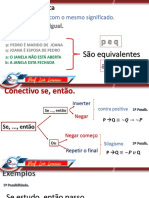 Aula 02 Equivalencia Lógica e 1 e 2 Lei de Morgan..