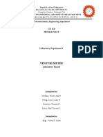 CE 410 Hydraulics: Venturi Meter