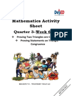 Mathematics Activity Sheet: Quarter 3-Week 6 - 7