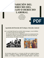 Aparición Del Derecho Del Trabajo o Derecho Laboral