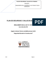 Plan de Seguridad y Salud en El Trabajo Tacna