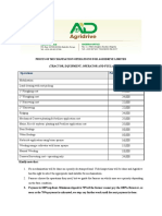 Rate of Mechanisation Operations For Agridrive Limited