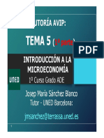 TEMA 5 (1 Parte) INTRO MICROECONOMÍA ADE