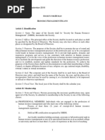 SHRM Bylaws Final As Approved by SHRM Board Sept 2019 CLEAN