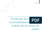 Tema 2. El Método de Cálculo en La Contabilidad de Costes - Análisis de Las Clases de Costes