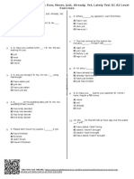 The Present Perfect Tense: Ever, Never, Just, Already, Yet, Lately Test A1 A2 Level Exercises