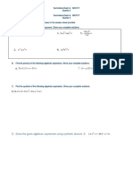 Summative Exam in MATH 7 Quarter 4