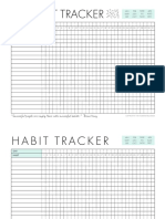 Habit Tracker Printable