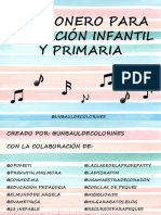 Cancionero para Educación Infantil y Primaria.