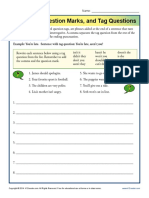 Commas, Question Marks, and Tag Questions: Example: You're Late. Sentence With Tag Question: You're Late, Aren't You?