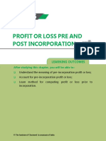 Profit and Loss Pre and Profit Incorporation