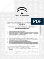 Instituto Andaluz de Administración Pública: Pruebas Selectivas, Por El Sistema de Acceso Libre, para Ingreso en El