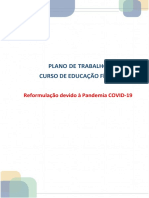 Plano de Trabalho Estágio Curricular II Educação Física 2022 - Avaliação, Prescrição e Atenção À Saúde.