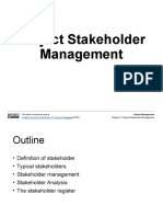 Project Stakeholder Management: This Work Is Licensed Under A License (CC-BY) - Chapter 5: Project Stakeholder Management