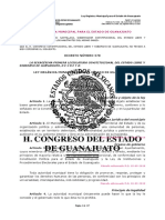 Ley Organica Municipal Del Estado de Guanajuato DL 7 PO 22dic2021