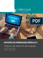 Apuntes de Aprendizaje Módulo 2: Trastorno Del Desarrollo Del Lenguaje