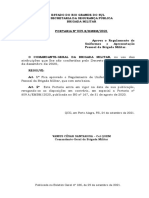 Portaria N° 809.B - Aprova o Regulamento de Uniformes e Apresenteção Pessoal Da Brigada Militar